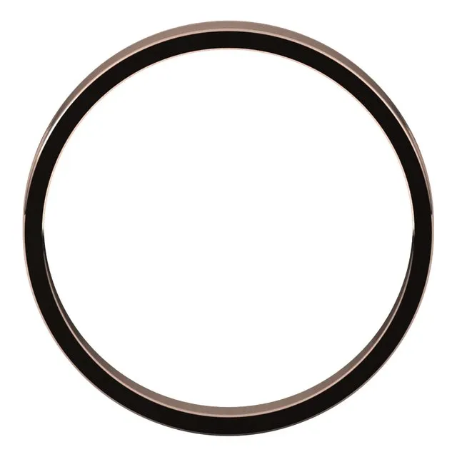 10K Rose Gold Flat Ultra-Light Wedding Band, 3 mm Wide