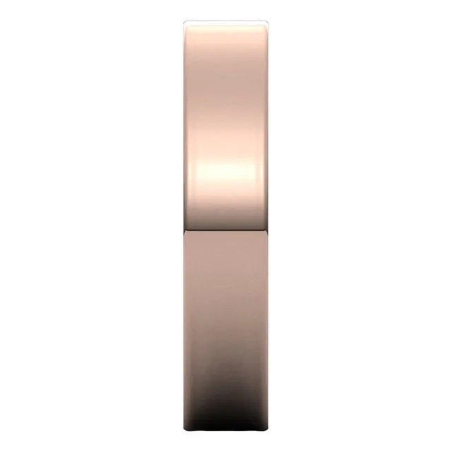 10K Rose Gold Flat Ultra-Light Wedding Band, 4 mm Wide