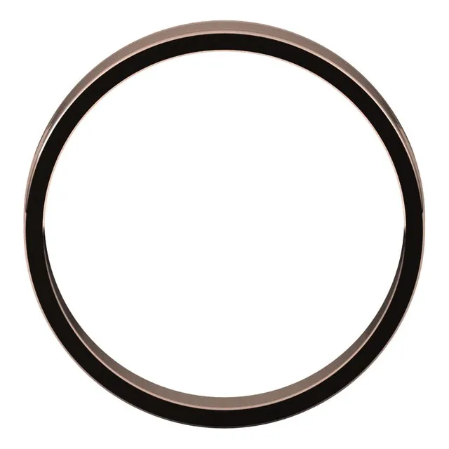 10K Rose Gold Flat Ultra-Light Wedding Band, 4 mm Wide