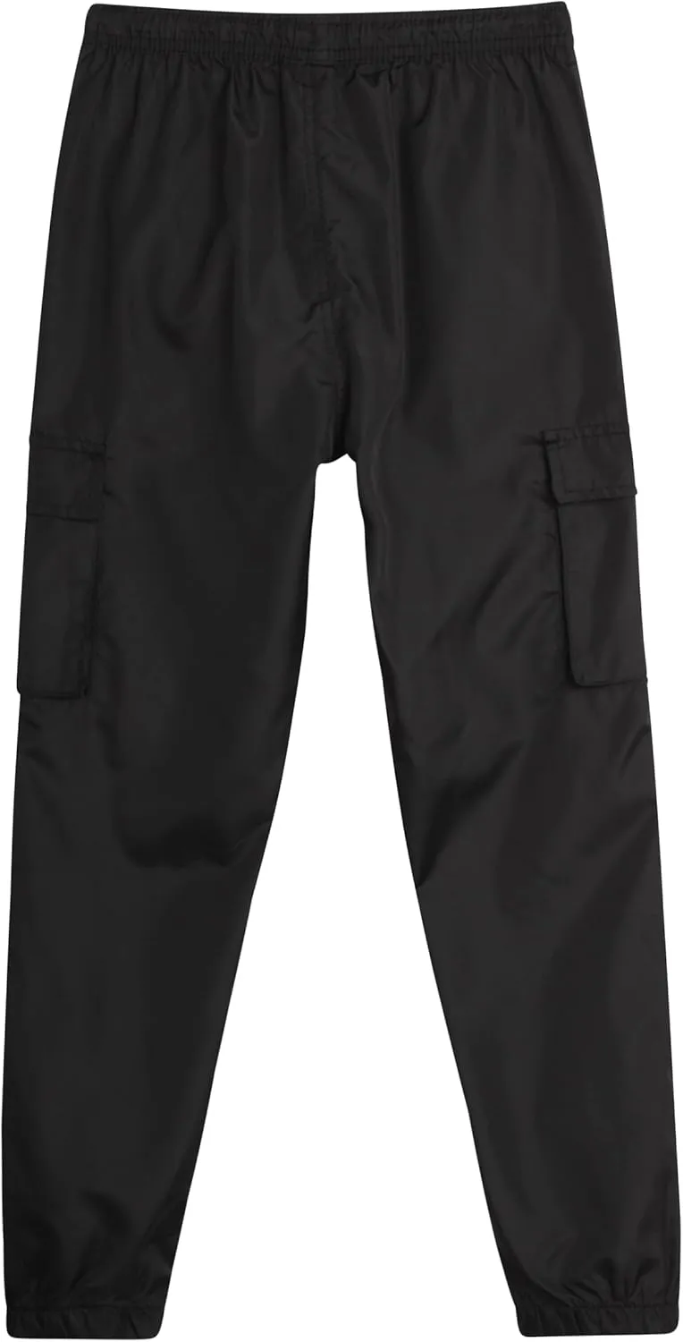 Boys Tech Pants - Quick Dry Performance Stretch Woven Joggers - Hybrid Cargo Jogger Pants for Boys (Sizes: 8-18)