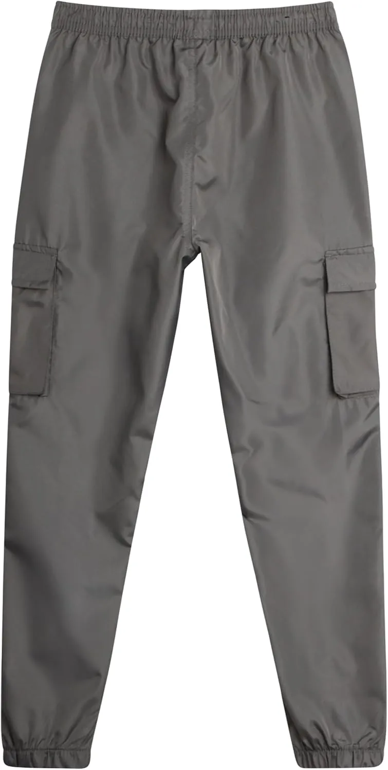 Boys Tech Pants - Quick Dry Performance Stretch Woven Joggers - Hybrid Cargo Jogger Pants for Boys (Sizes: 8-18)
