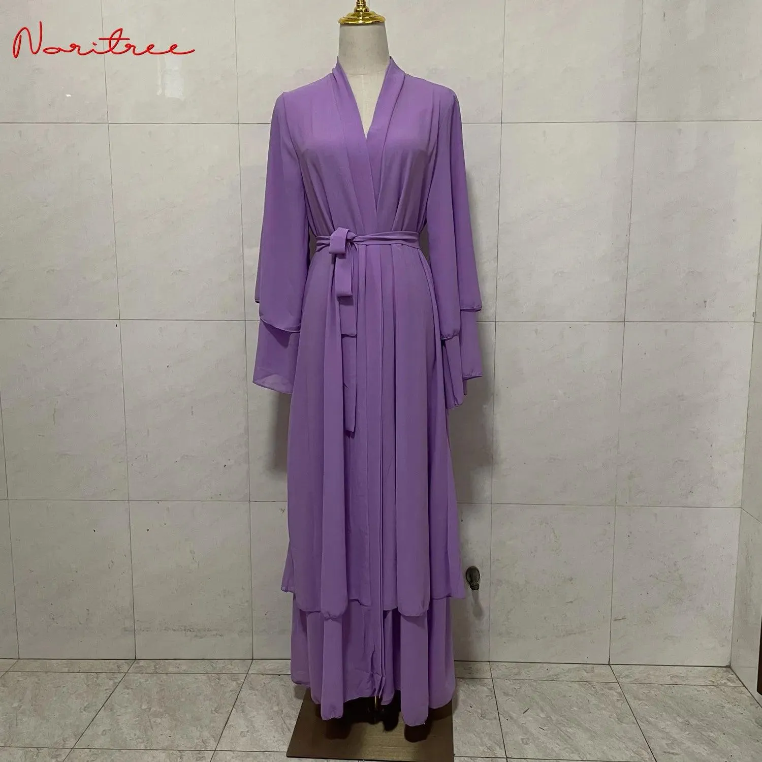 Casual Middle Eastern Style Arabic Cardigan Open Abaya