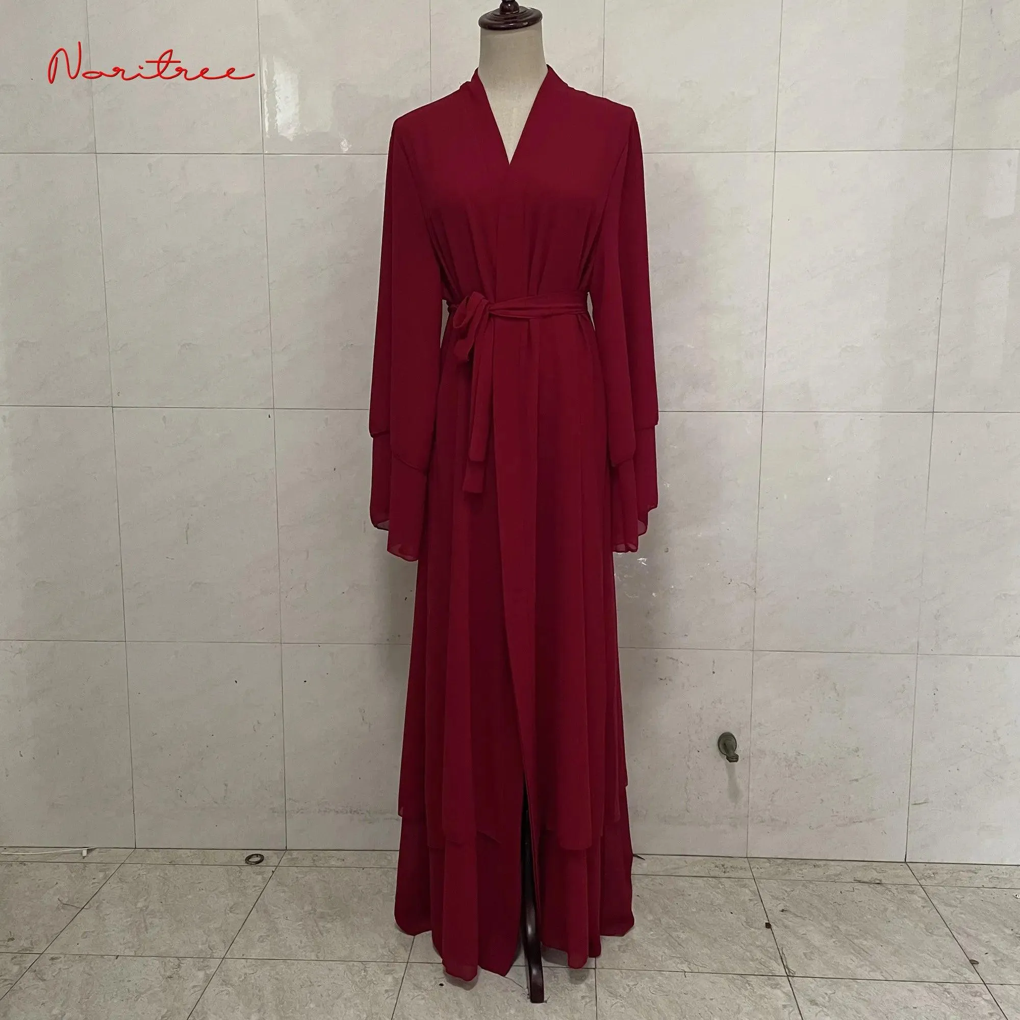 Casual Middle Eastern Style Arabic Cardigan Open Abaya