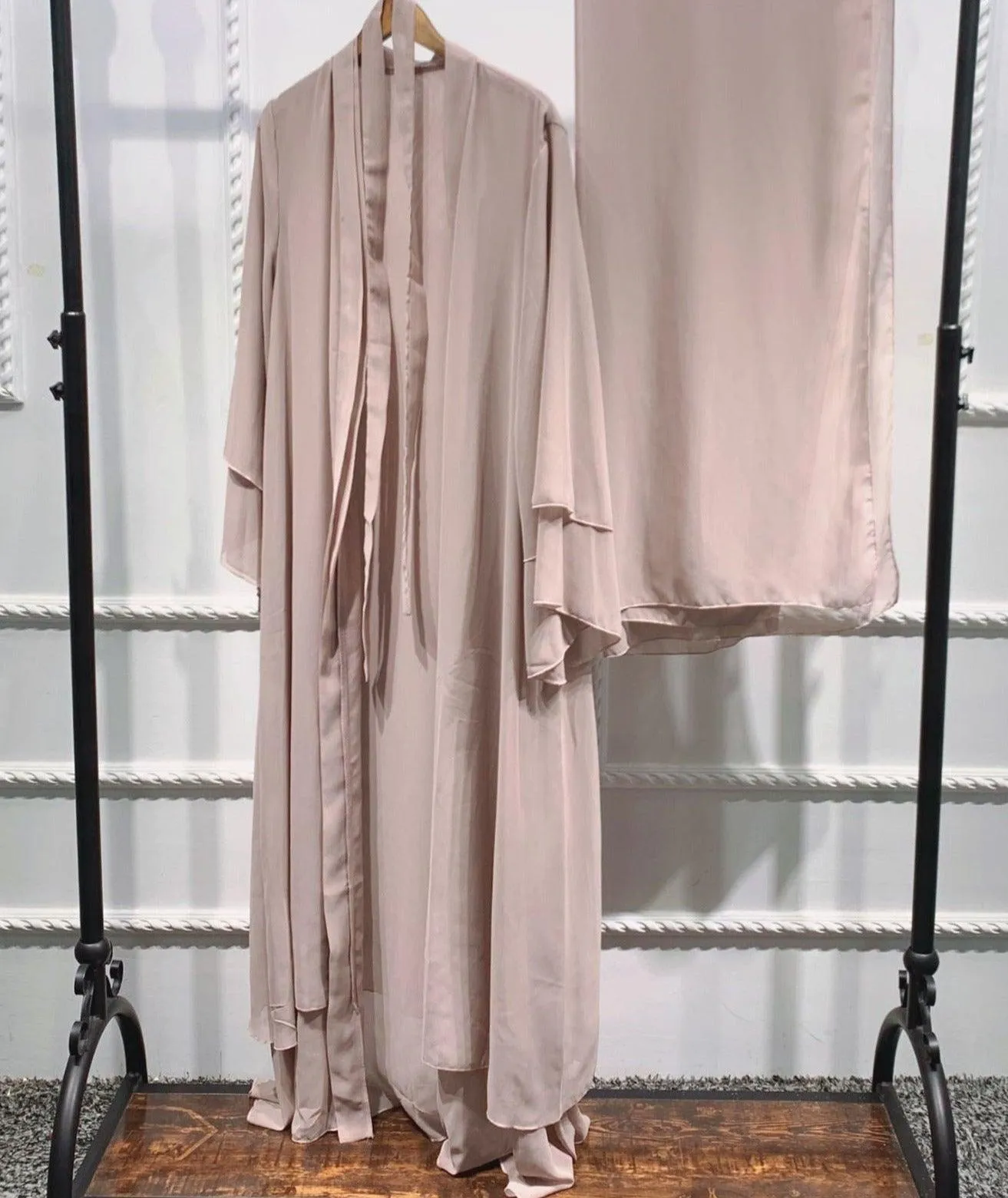 Casual Middle Eastern Style Arabic Cardigan Open Abaya
