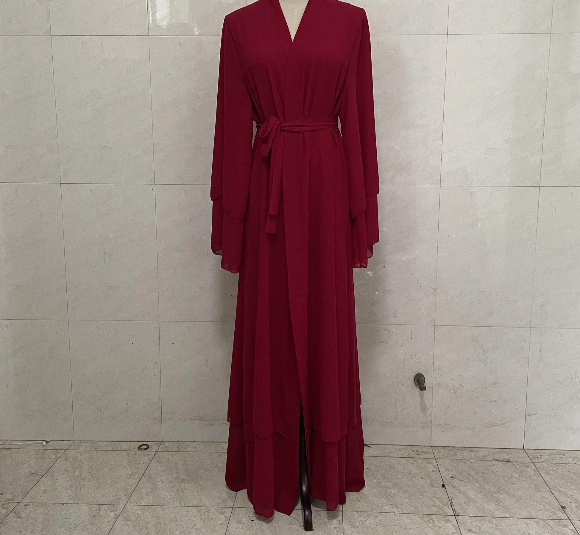 Casual Middle Eastern Style Arabic Cardigan Open Abaya