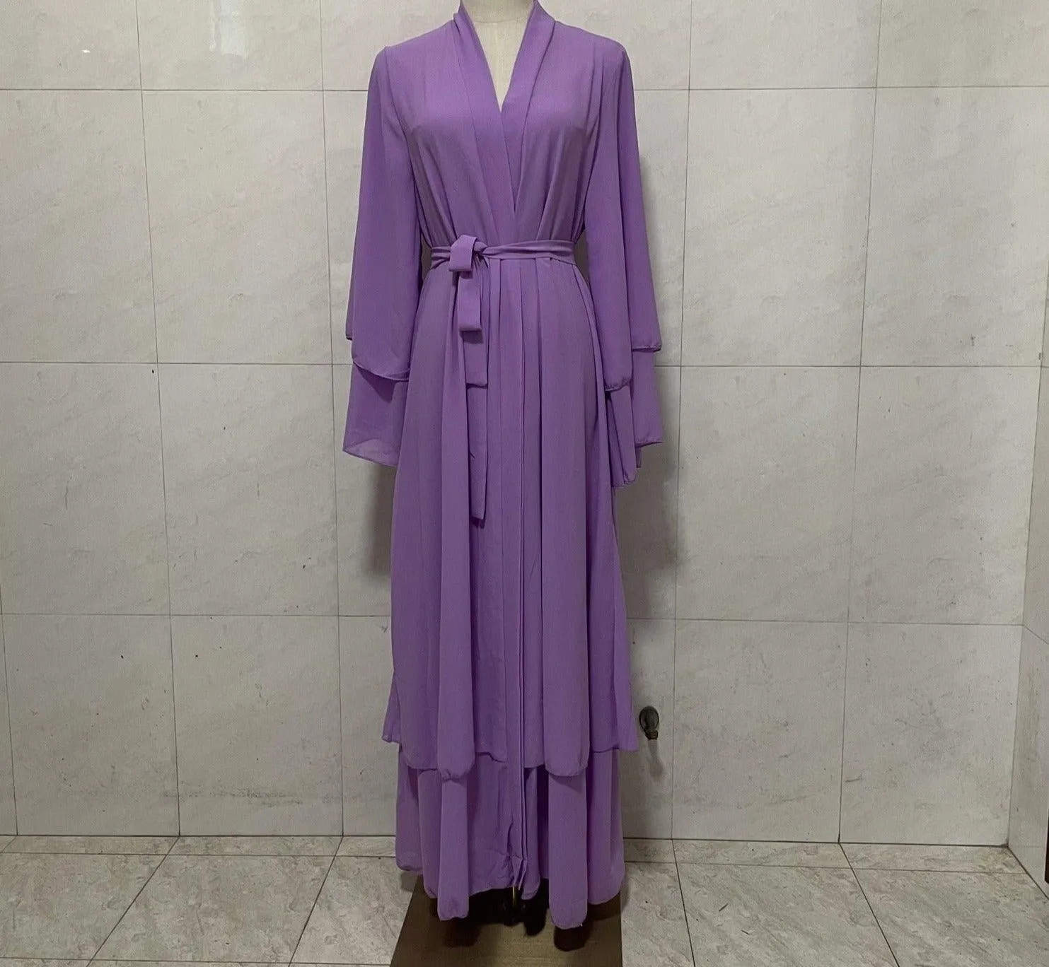 Casual Middle Eastern Style Arabic Cardigan Open Abaya