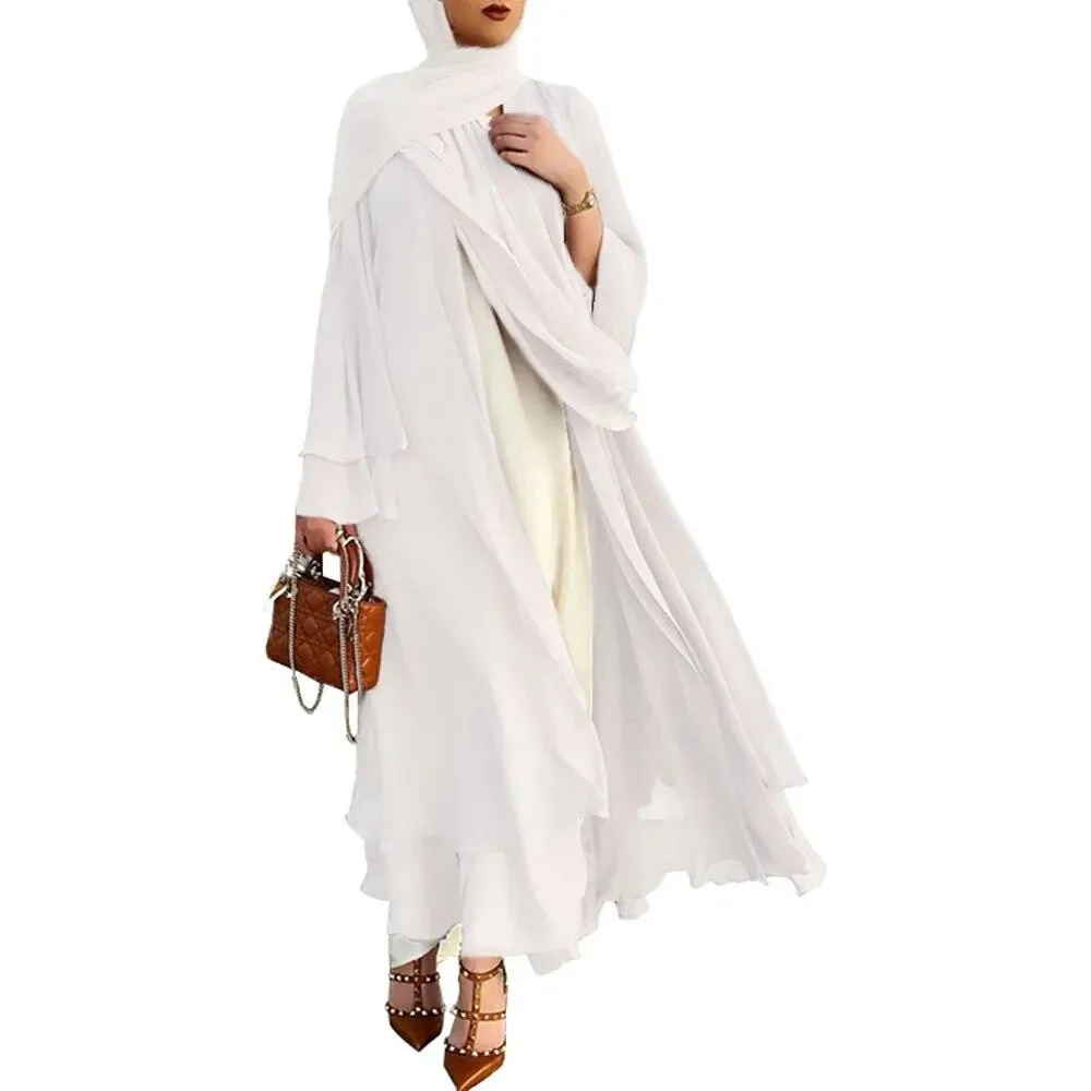 Casual Middle Eastern Style Arabic Cardigan Open Abaya