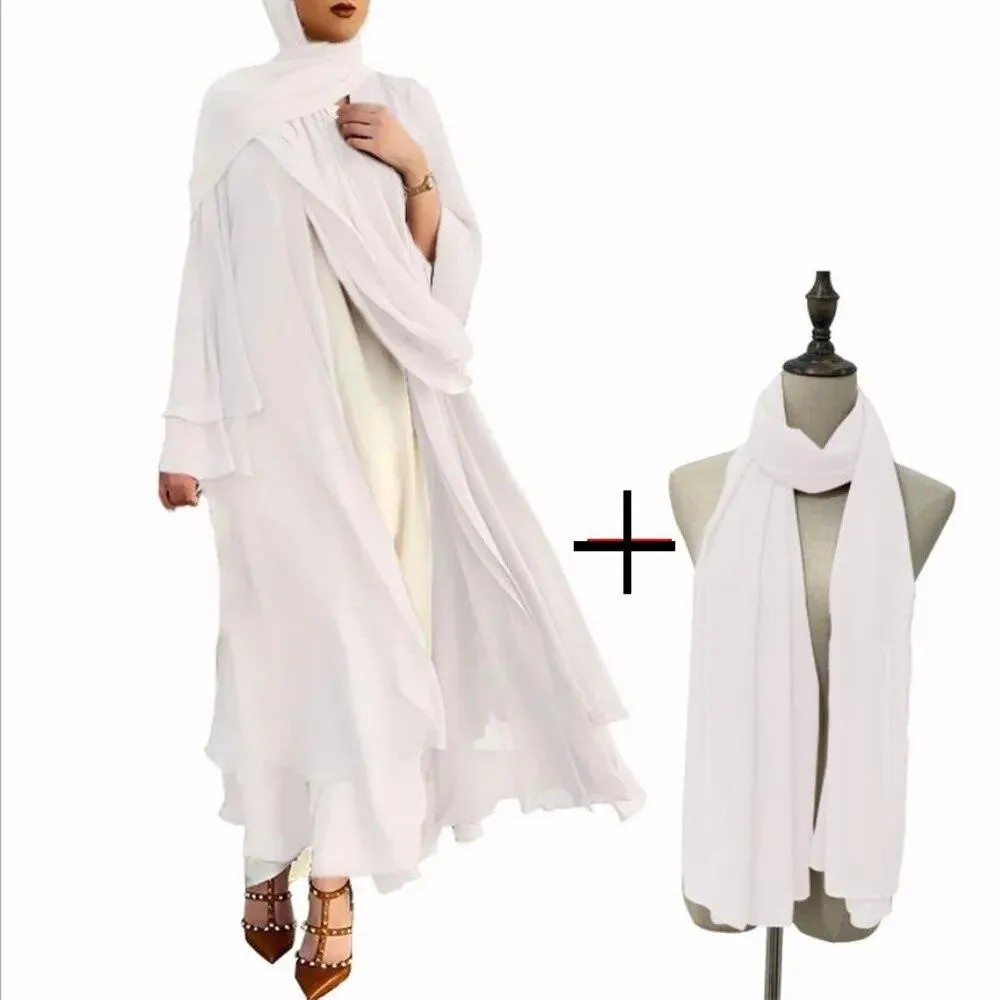 Casual Middle Eastern Style Arabic Cardigan Open Abaya