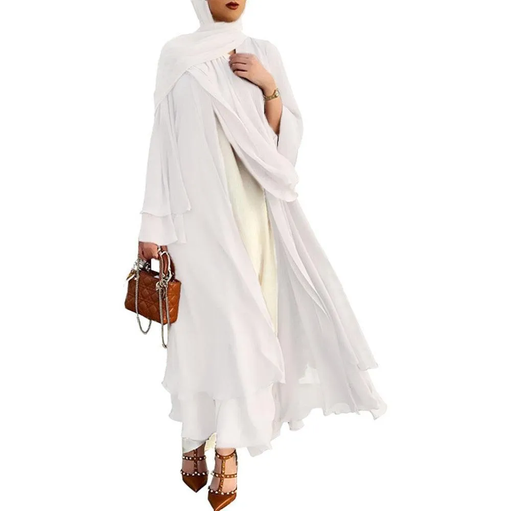 Casual Middle Eastern Style Arabic Cardigan Open Abaya