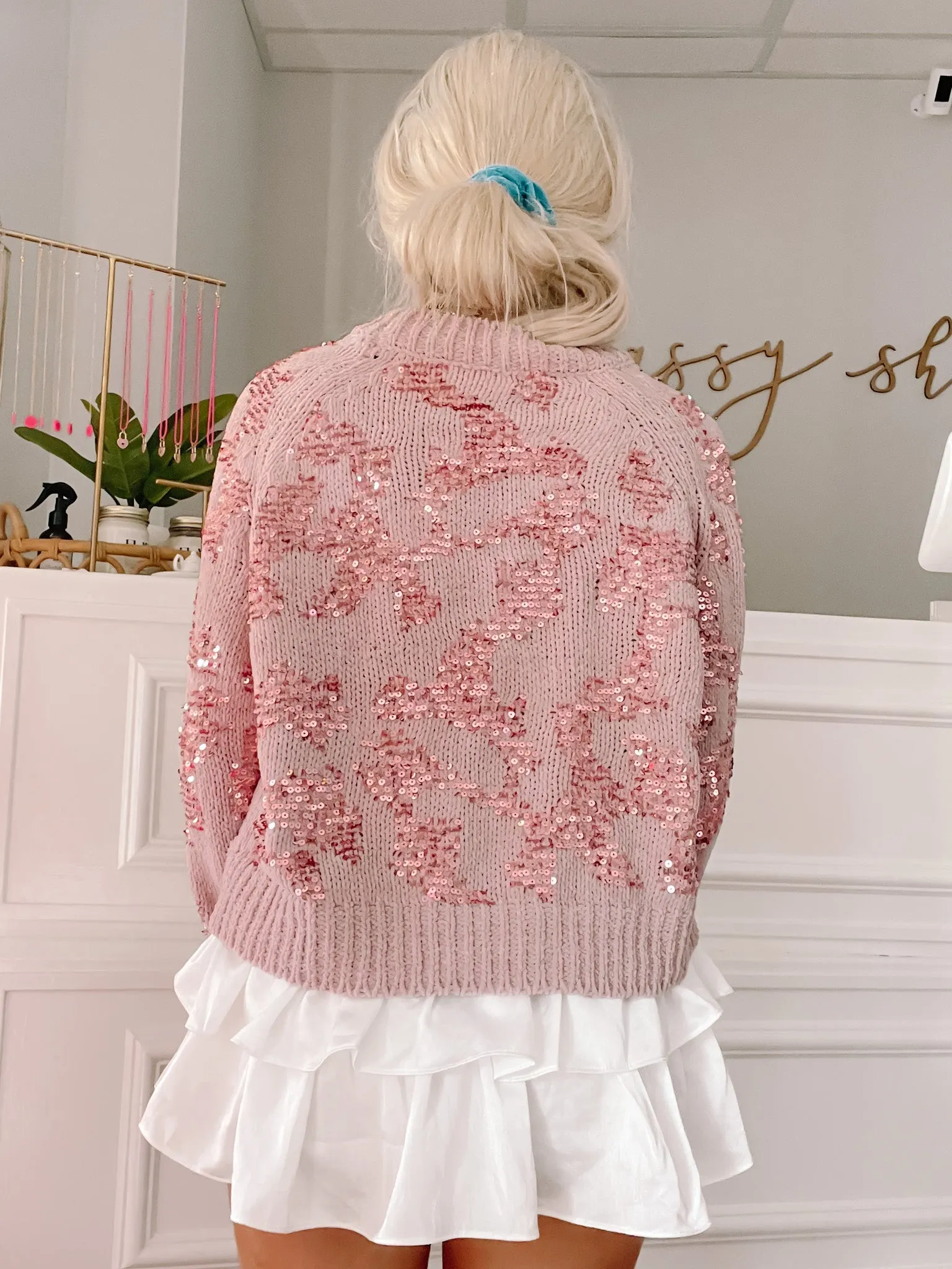 Chic Cheetah Sweater | Pink