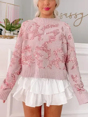 Chic Cheetah Sweater | Pink