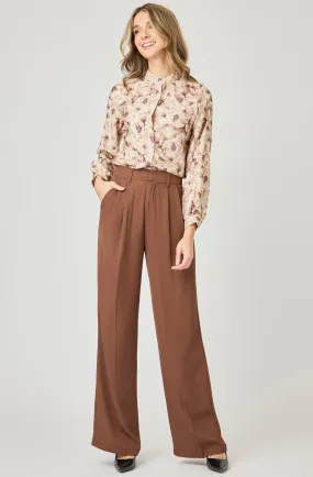 Collarless Printed Blouse