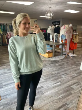 Crew Neck Pullover - Sage