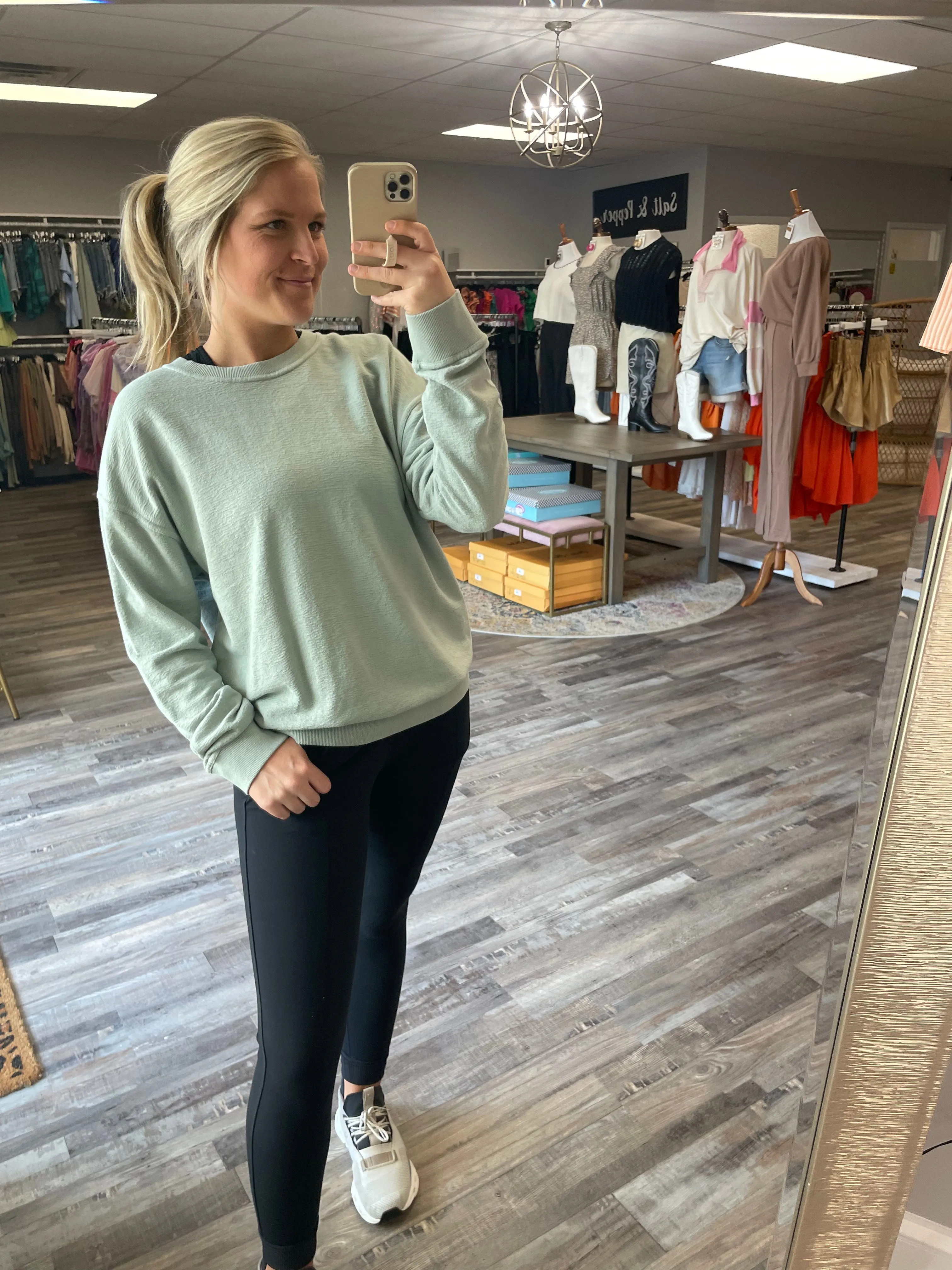 Crew Neck Pullover - Sage