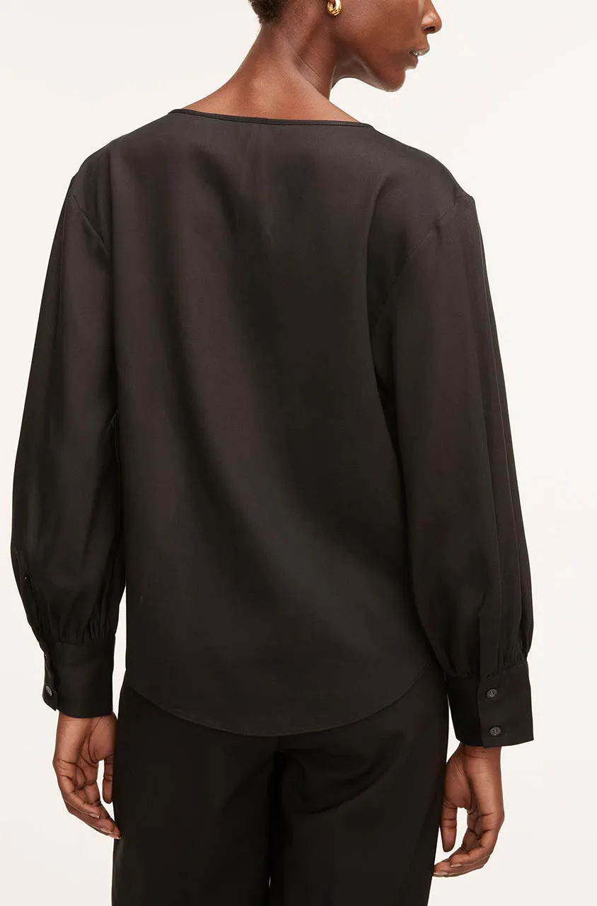 Drawstring Long Sleeve Blouse