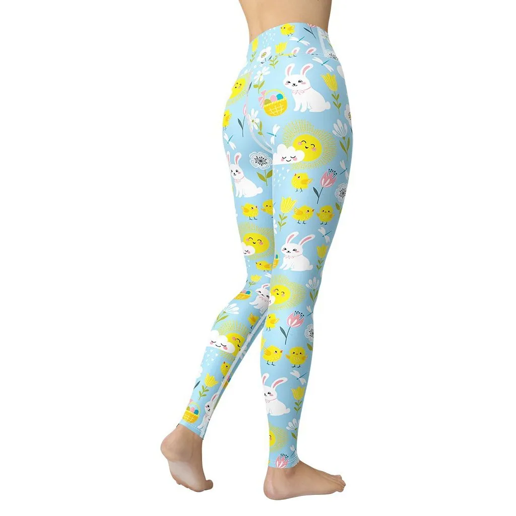 Easter Cute Pattern Yoga Leggings