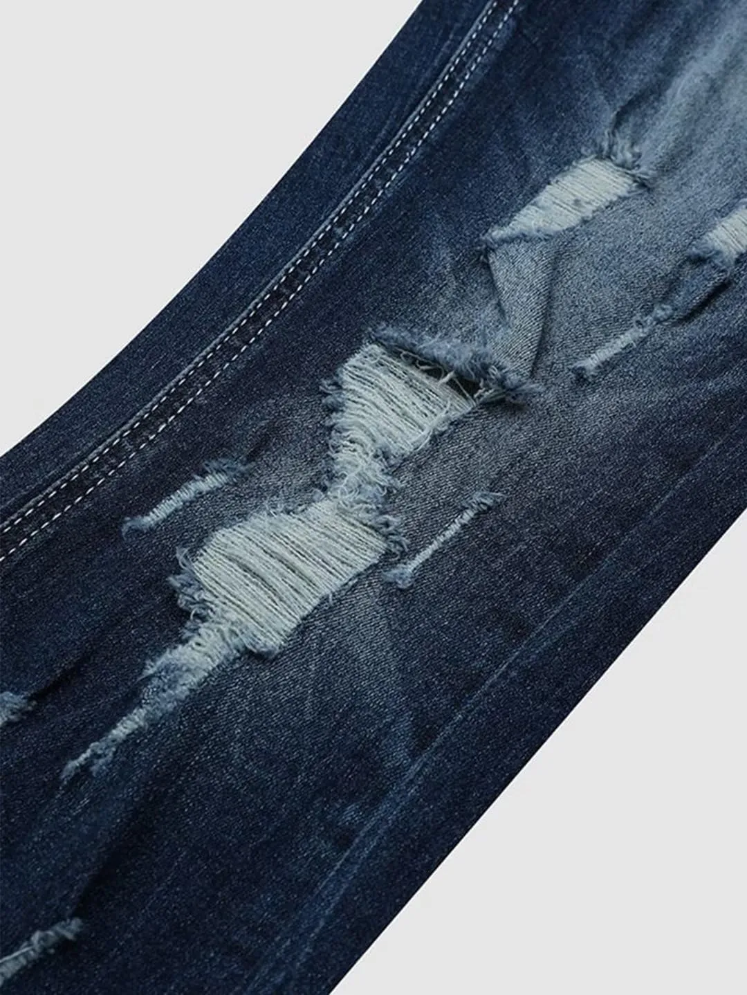 Flamingals Women's Capri Jeans Curvy Skinny Stretchy Butt Lifting Jeans Ripped Denim Jeans