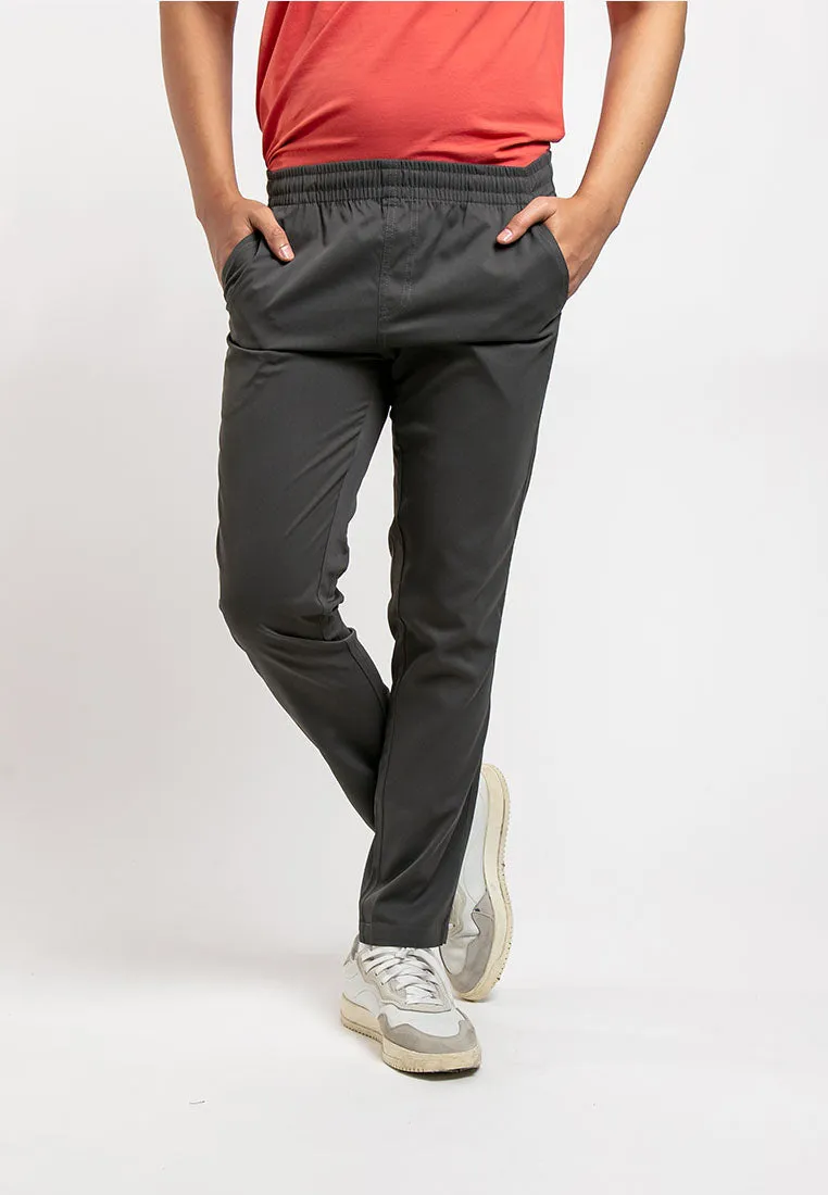 Forest Easy Cotton Trousers Stretchable Slim Fit Long Pants Men | Seluar Lelaki Panjang  - 10749