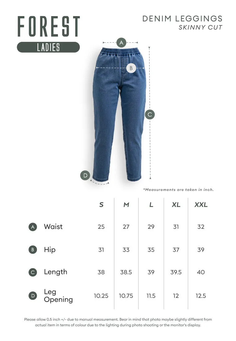 Forest Ladies Stretchable Denim Leggings Pants | Seluar Jeans Perempuan - 810488