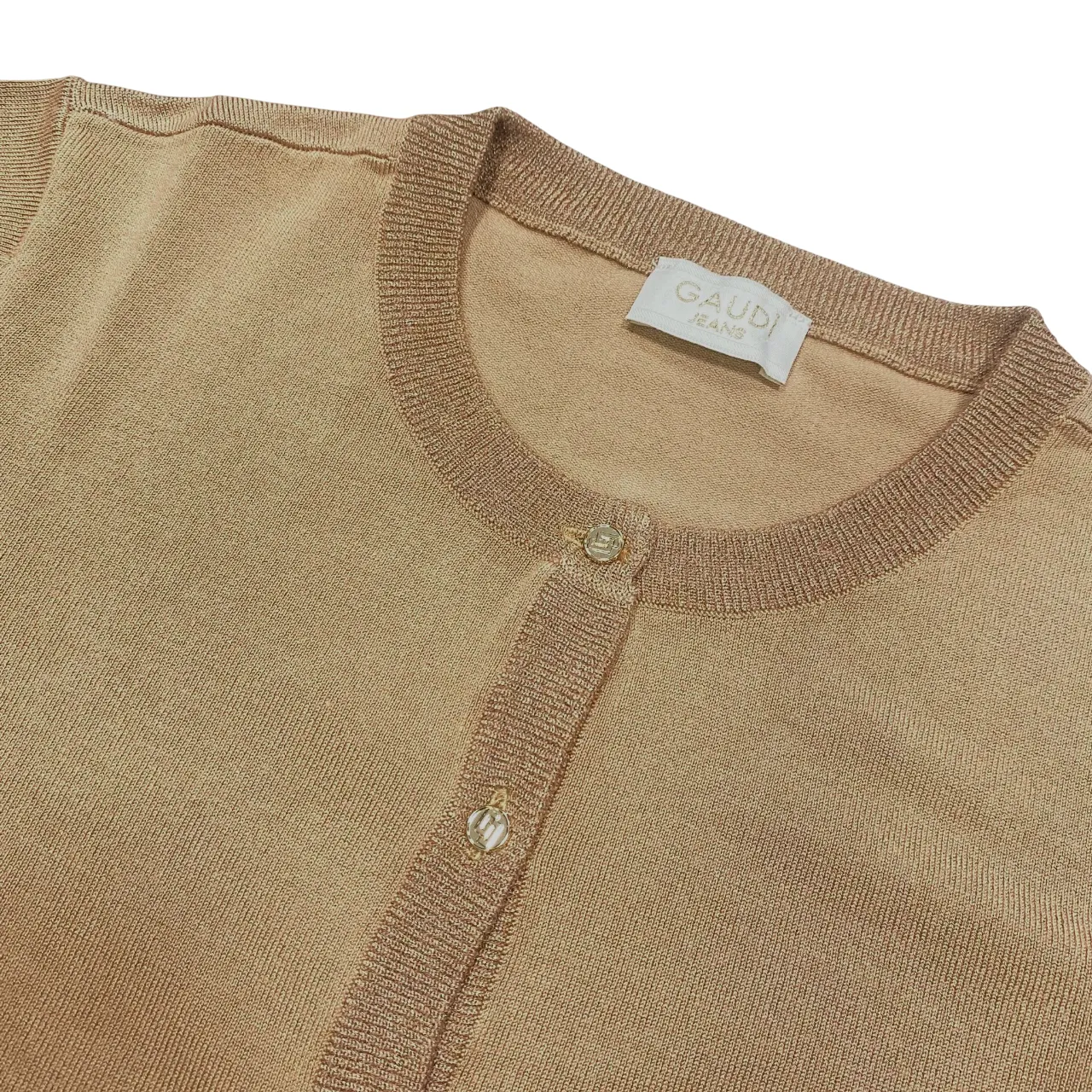 Gaudì maglia cardigan da donna con glitter 511BD53007 2281 beige