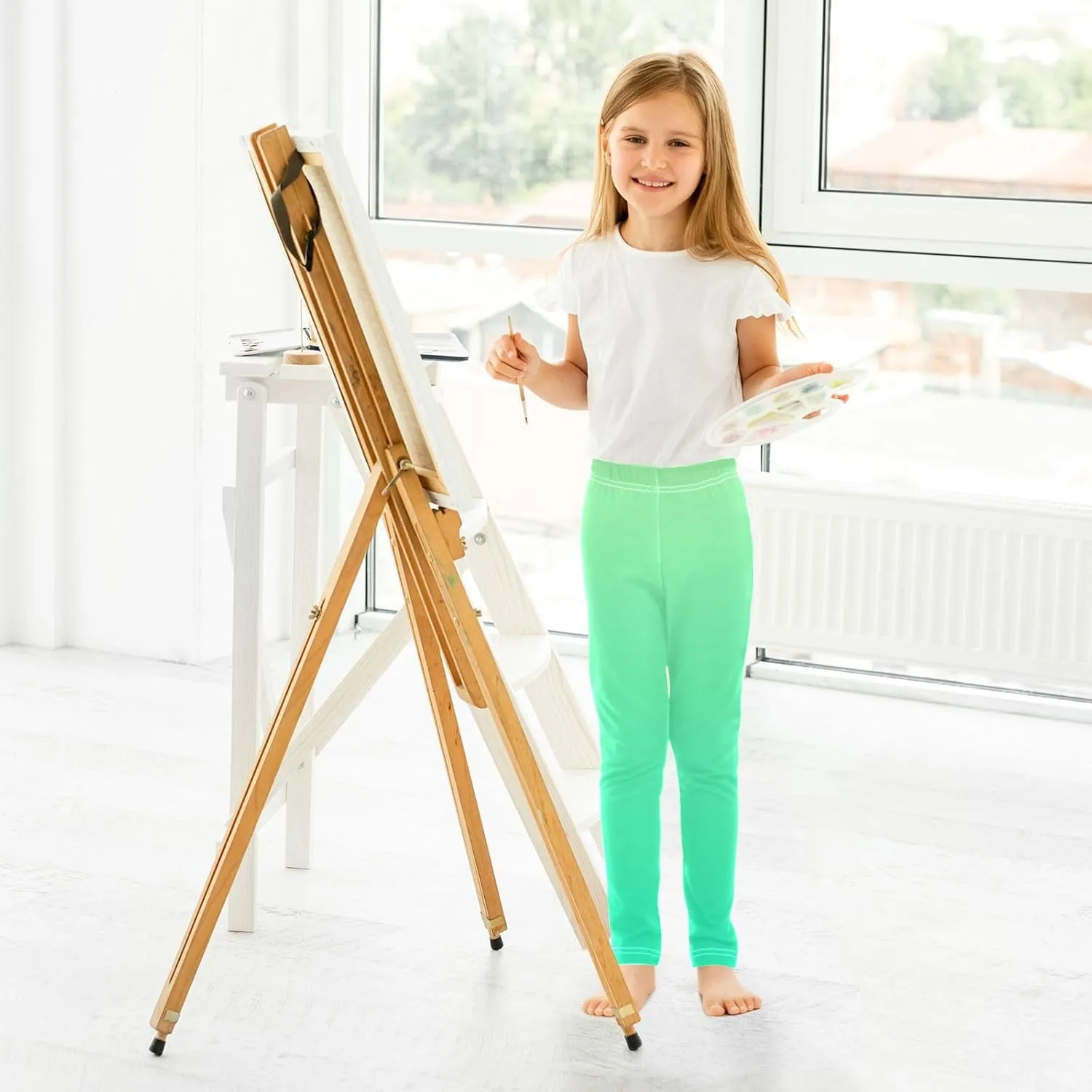 J JOYSAY Blue Pink Gradient Girls Leggings Kids Yoga Pants
