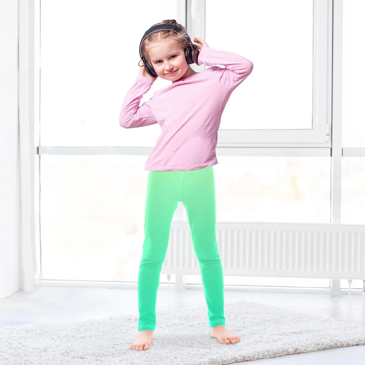J JOYSAY Blue Pink Gradient Girls Leggings Kids Yoga Pants