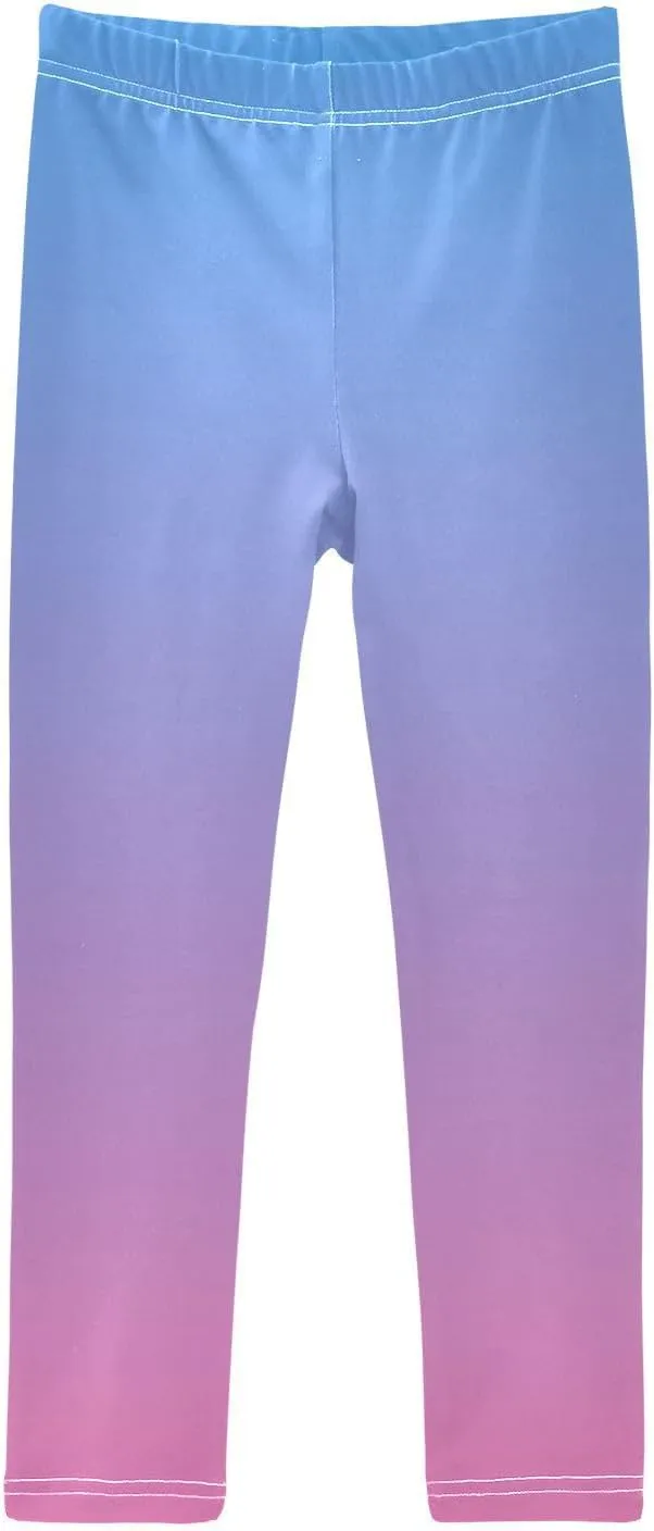 J JOYSAY Blue Pink Gradient Girls Leggings Kids Yoga Pants