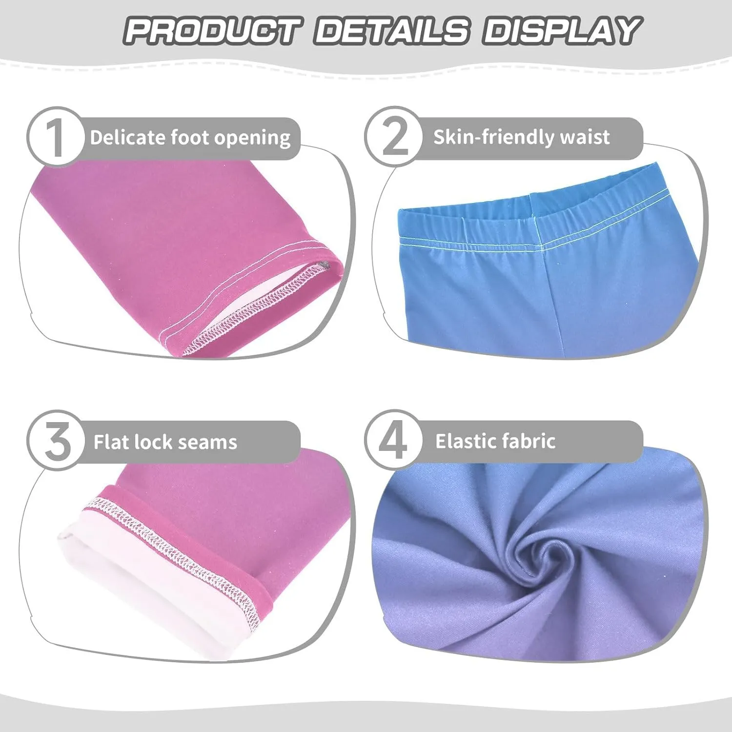 J JOYSAY Blue Pink Gradient Girls Leggings Kids Yoga Pants