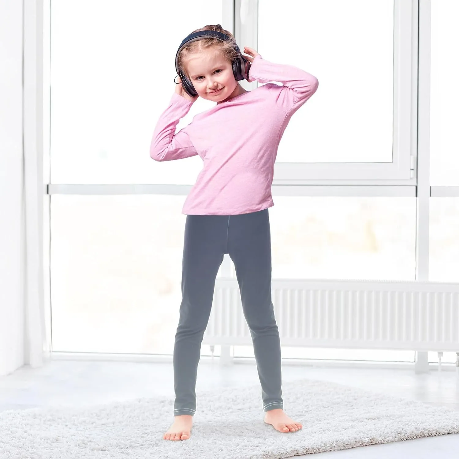 J JOYSAY Blue Pink Gradient Girls Leggings Kids Yoga Pants