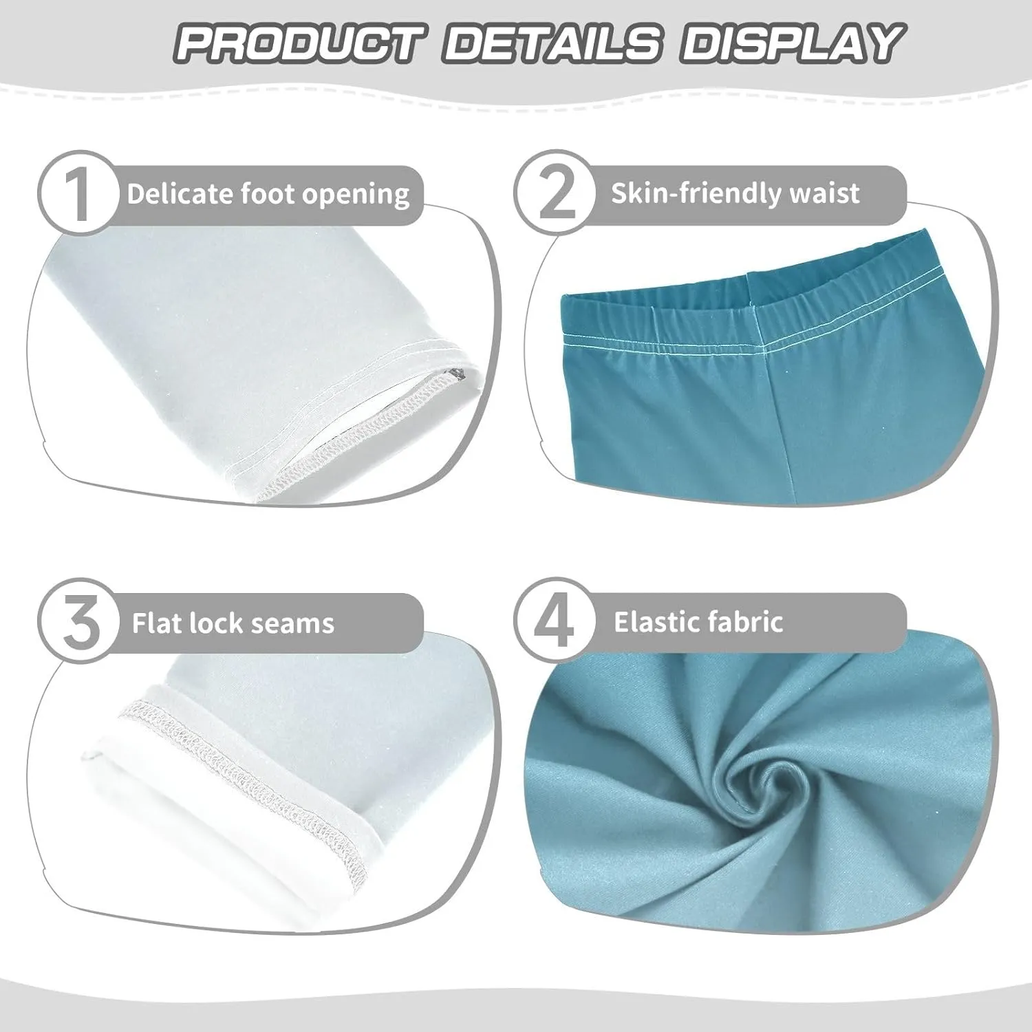 J JOYSAY Cyan Blue Teal Gradient Girls Leggings Girls' Jersey Legging Pants