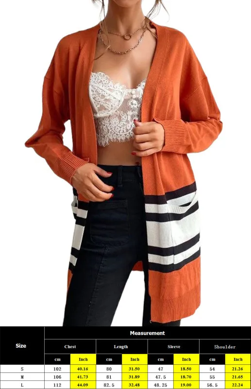 Joanne Women's Contrast Stitching Sweater Cardigan