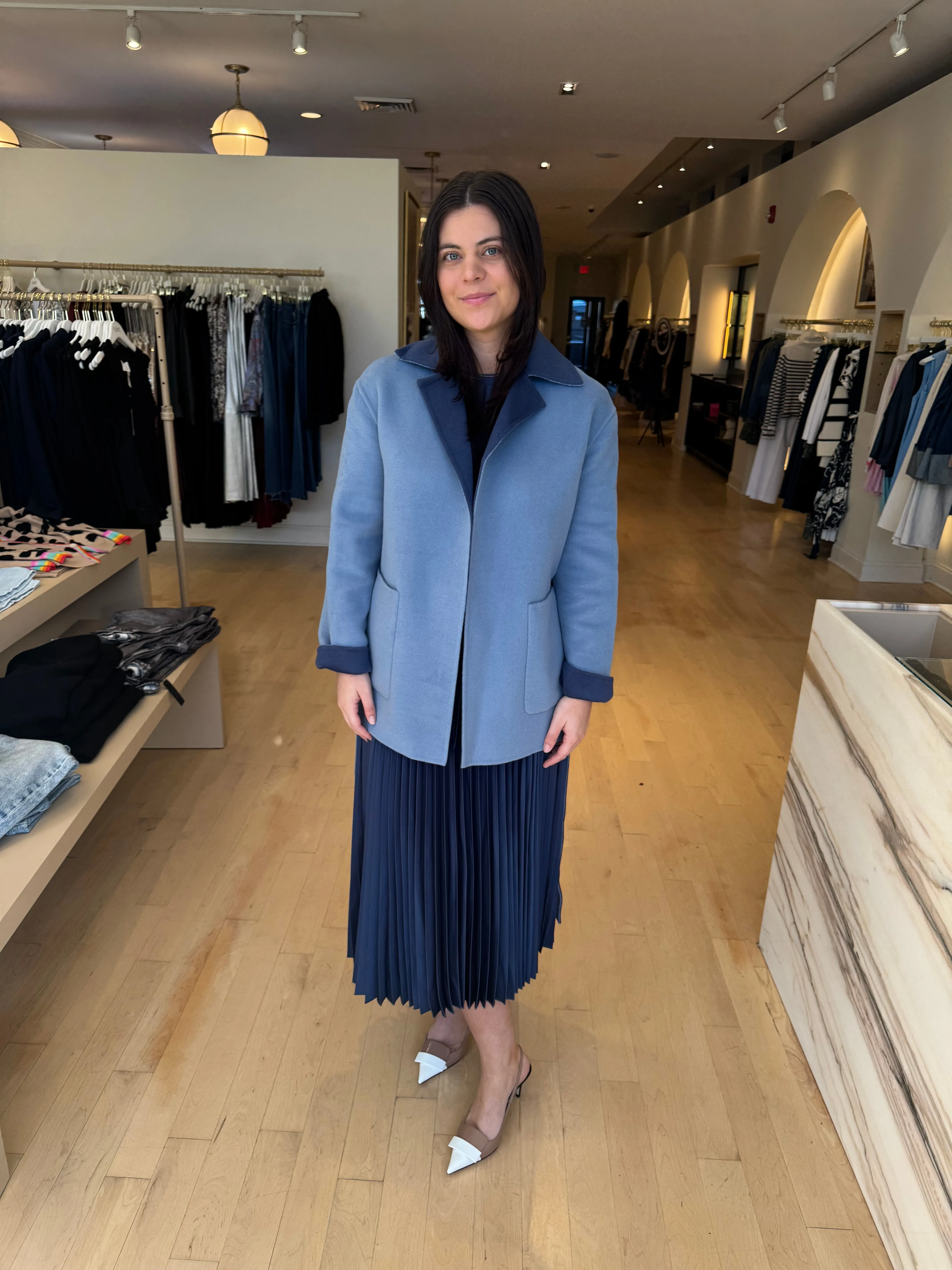 JOSEPH ARNOLD REVERSIBLE DOUBLE FACE CASHMERE COAT