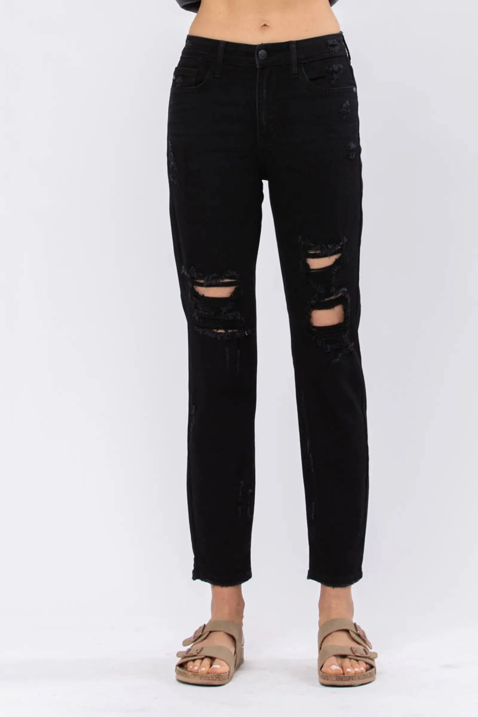 Judy Blue Plus Distressed Boyfriend