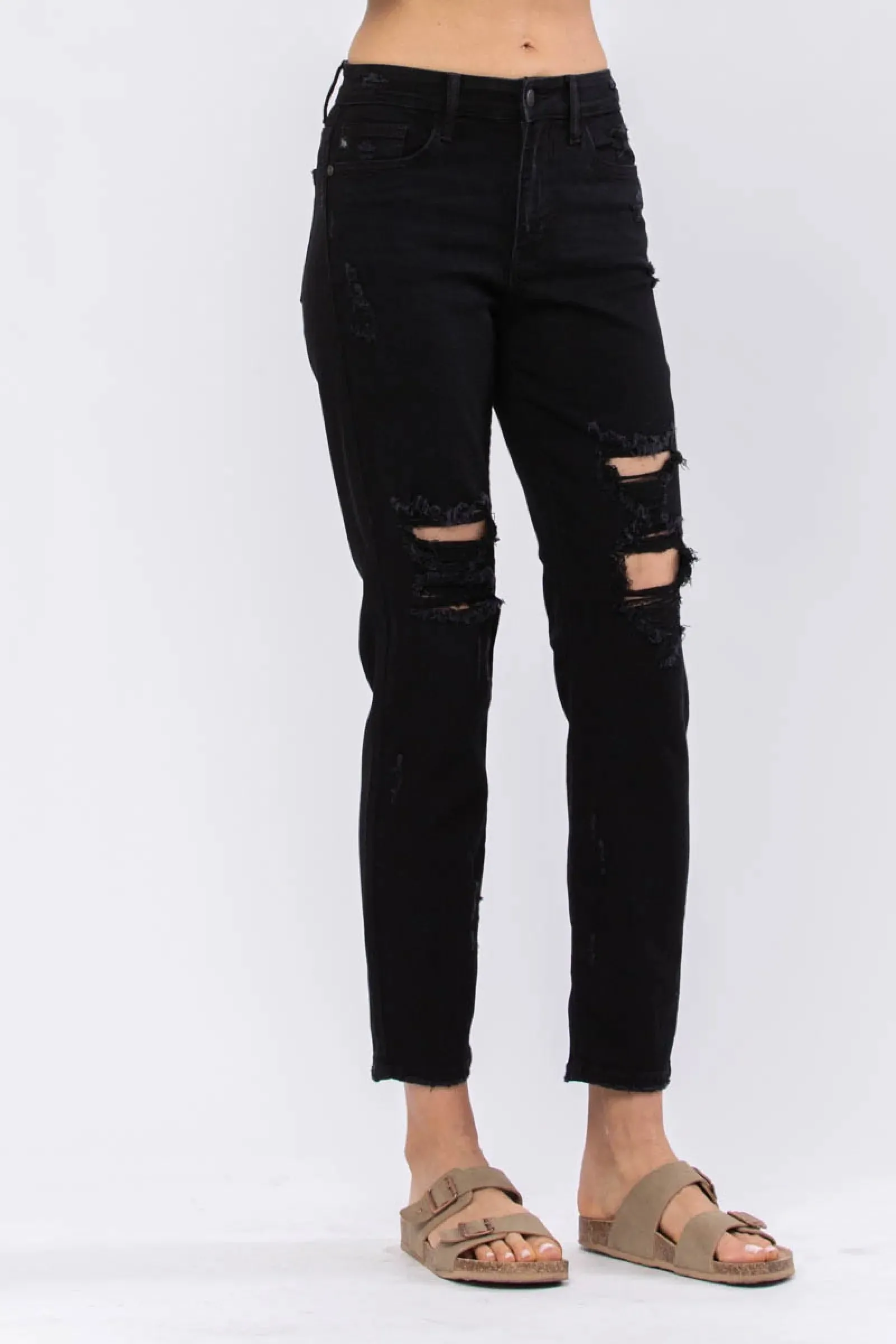 Judy Blue Plus Distressed Boyfriend