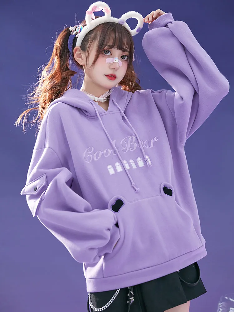 Kawaii Trendy Bear Hooded Cardigan
