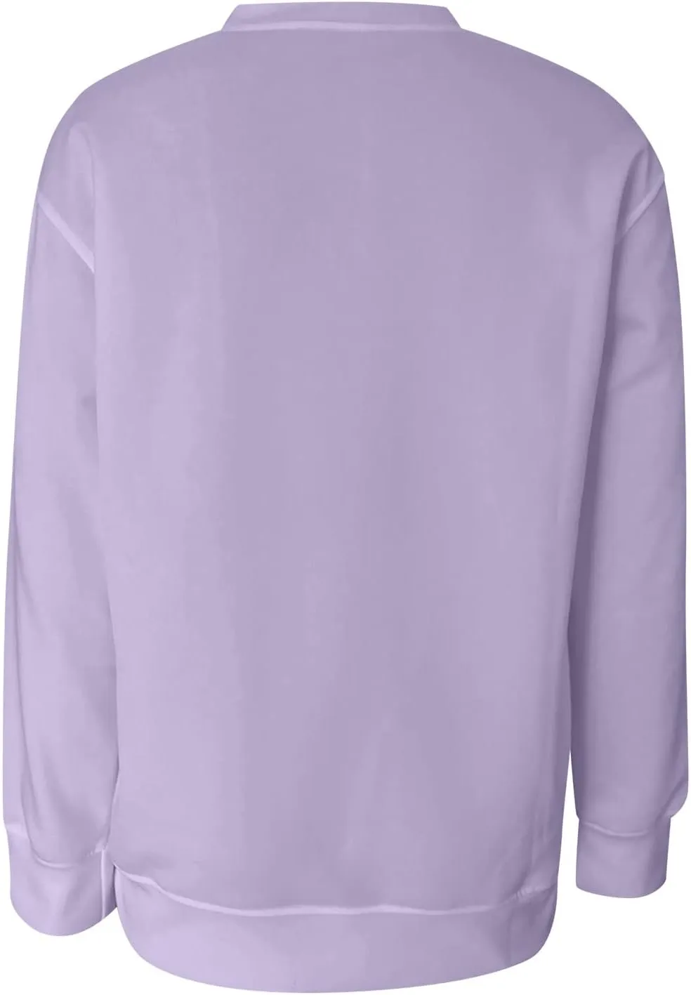 LCMTWX Womens Casual Round Neck Sweatshirt Long Sleeve Top Cute Pullovers Plus Size Loose Solid Pullover Sweater Sweatshirts