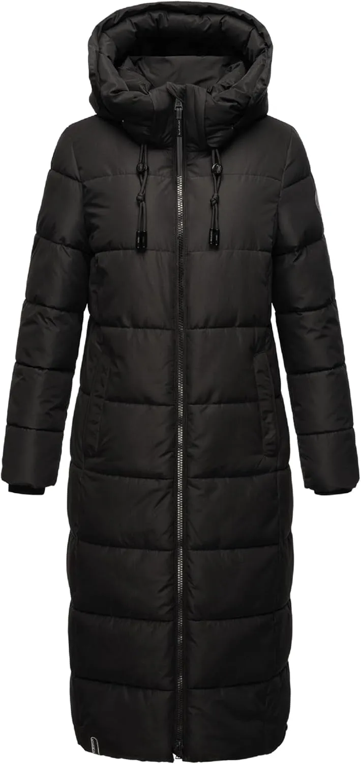 Long Fall & Winter Coat for Women | Detachable Hood | Quilted Women’s Calf-Length Jacket | Nadeshikoo XVI XS-5XL