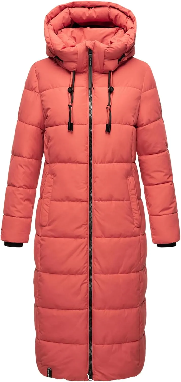 Long Fall & Winter Coat for Women | Detachable Hood | Quilted Women’s Calf-Length Jacket | Nadeshikoo XVI XS-5XL
