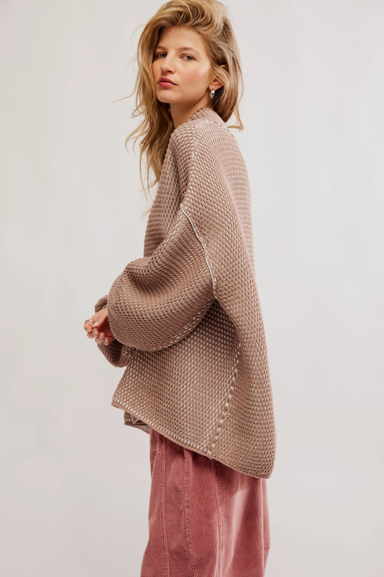 MAISIE SWEATER-STUCCO COMBO