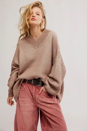 MAISIE SWEATER-STUCCO COMBO