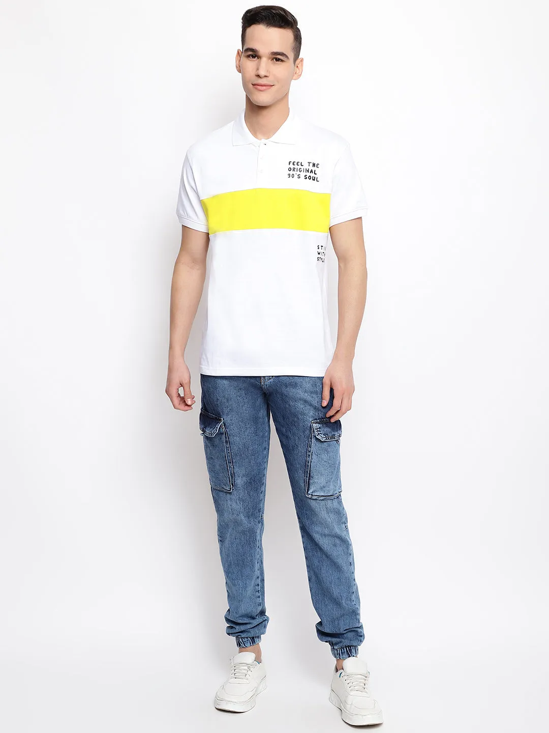 Men Mid Blue Denim Joggers