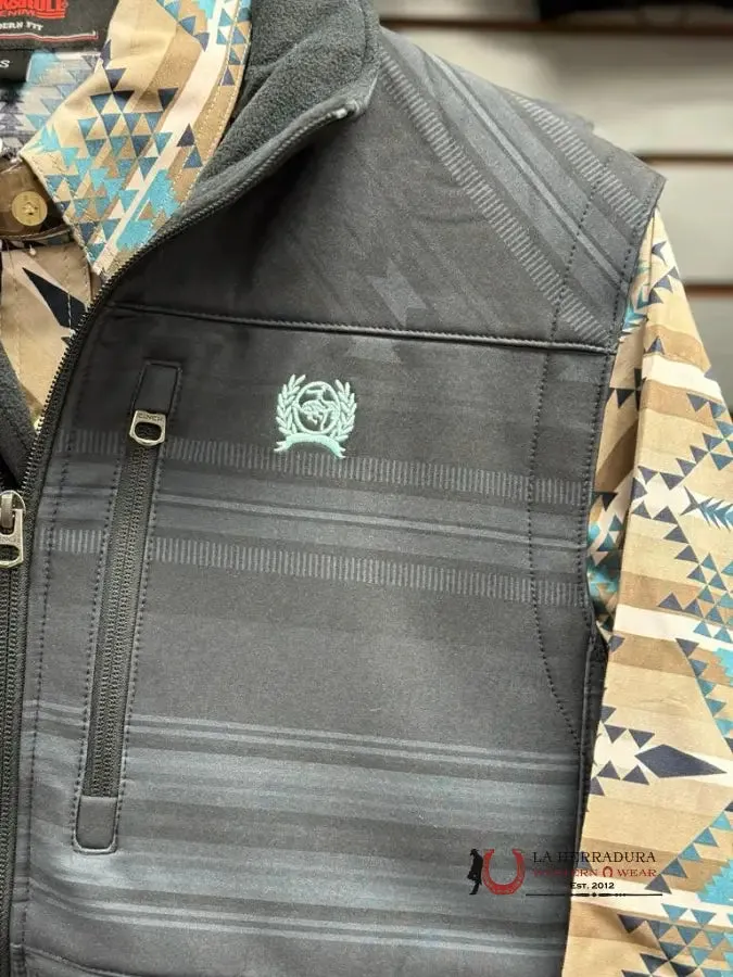 MEN’S CINCH VEST BLACK&BLUE