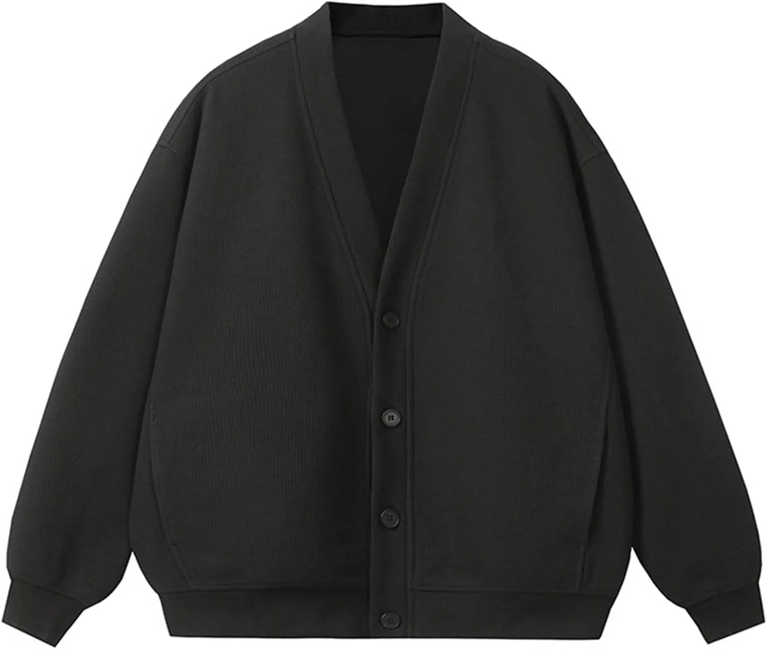 Mens Long Sleeve V-Neck Cardigan Sweaters Casual Lightweight Button Down Open Front Soft Sweater Fall Casual Coat