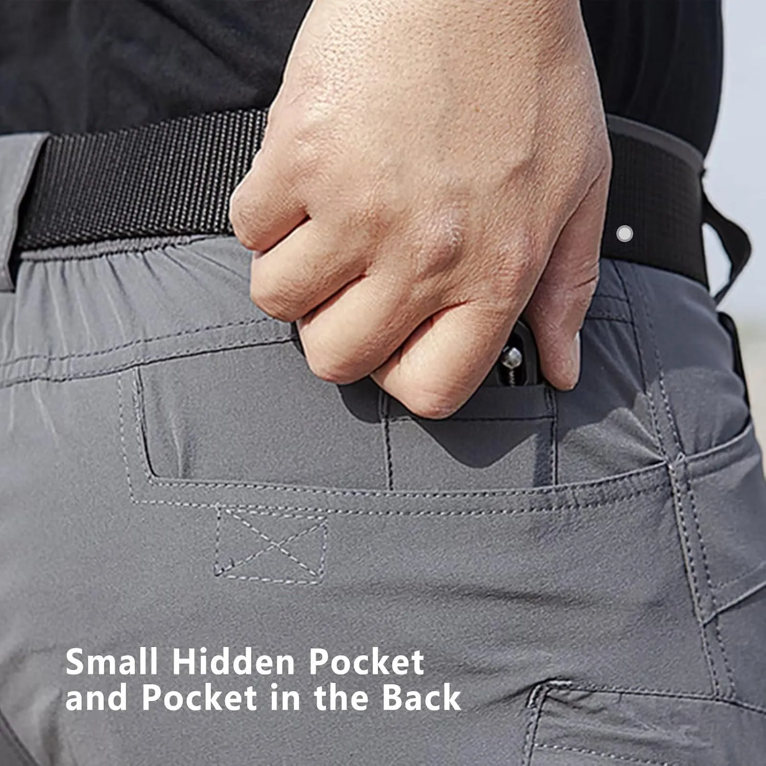 Mens Outdoor Tactical Pant Lightweight Cargo Jogger Waterproof Hiking Work Multi Pockets