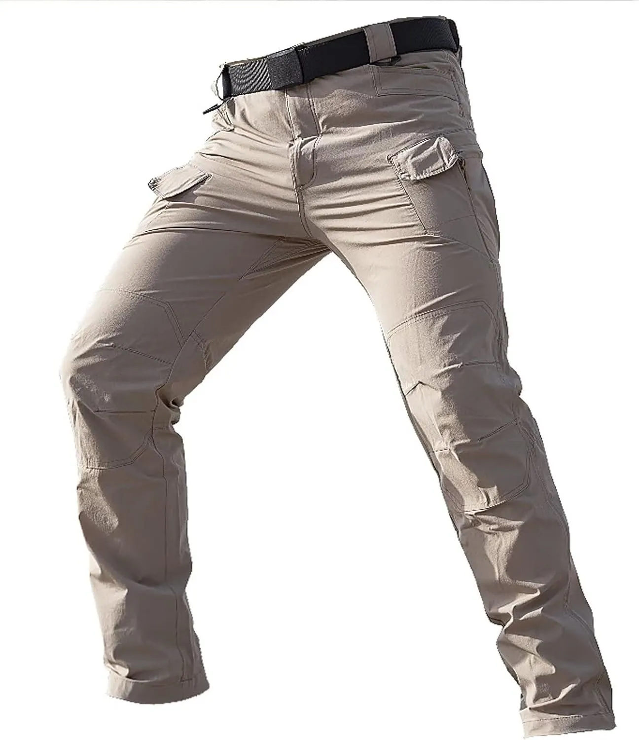 Mens Outdoor Tactical Pant Lightweight Cargo Jogger Waterproof Hiking Work Multi Pockets