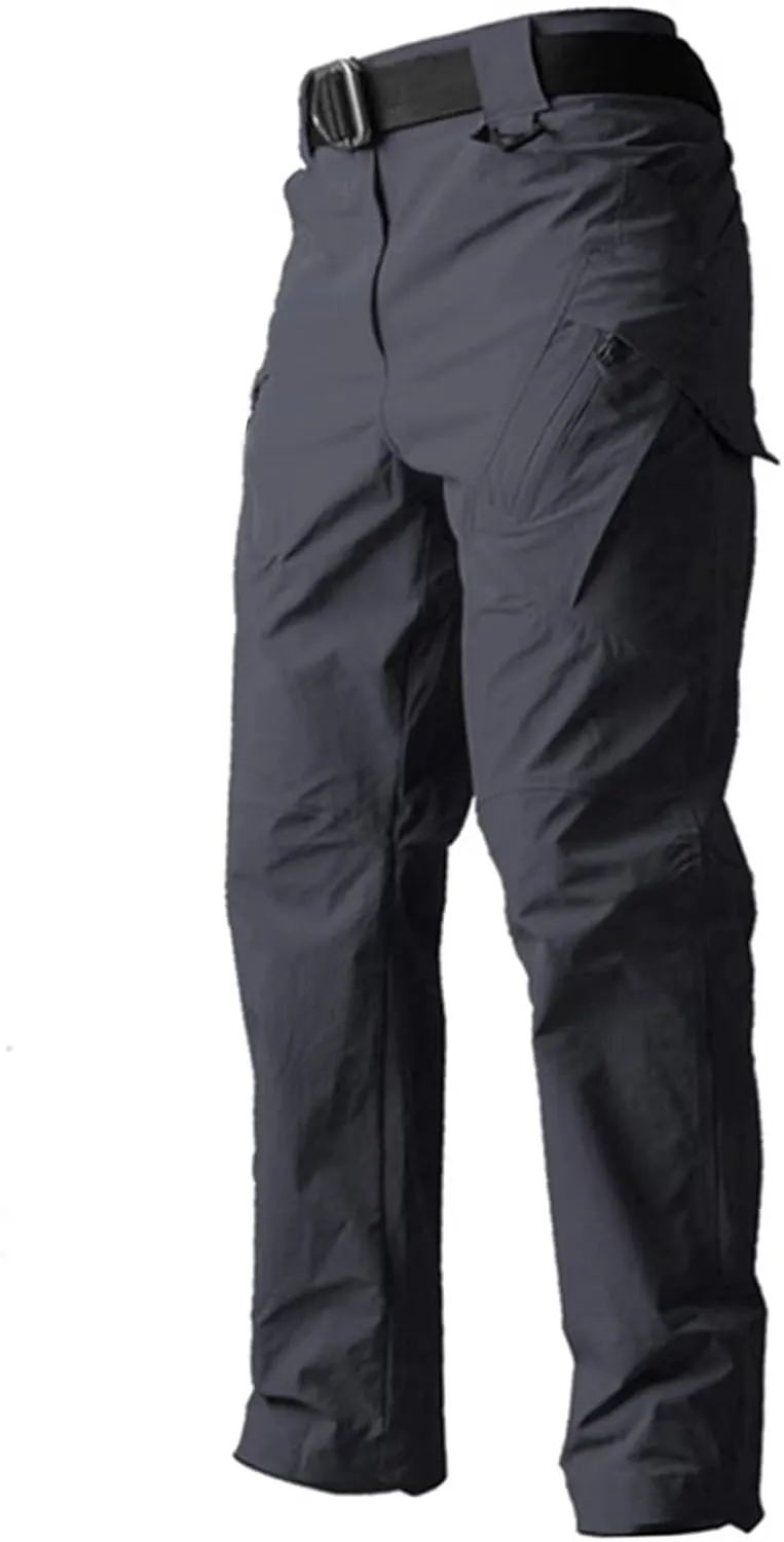 Mens Outdoor Tactical Pant Lightweight Cargo Jogger Waterproof Hiking Work Multi Pockets