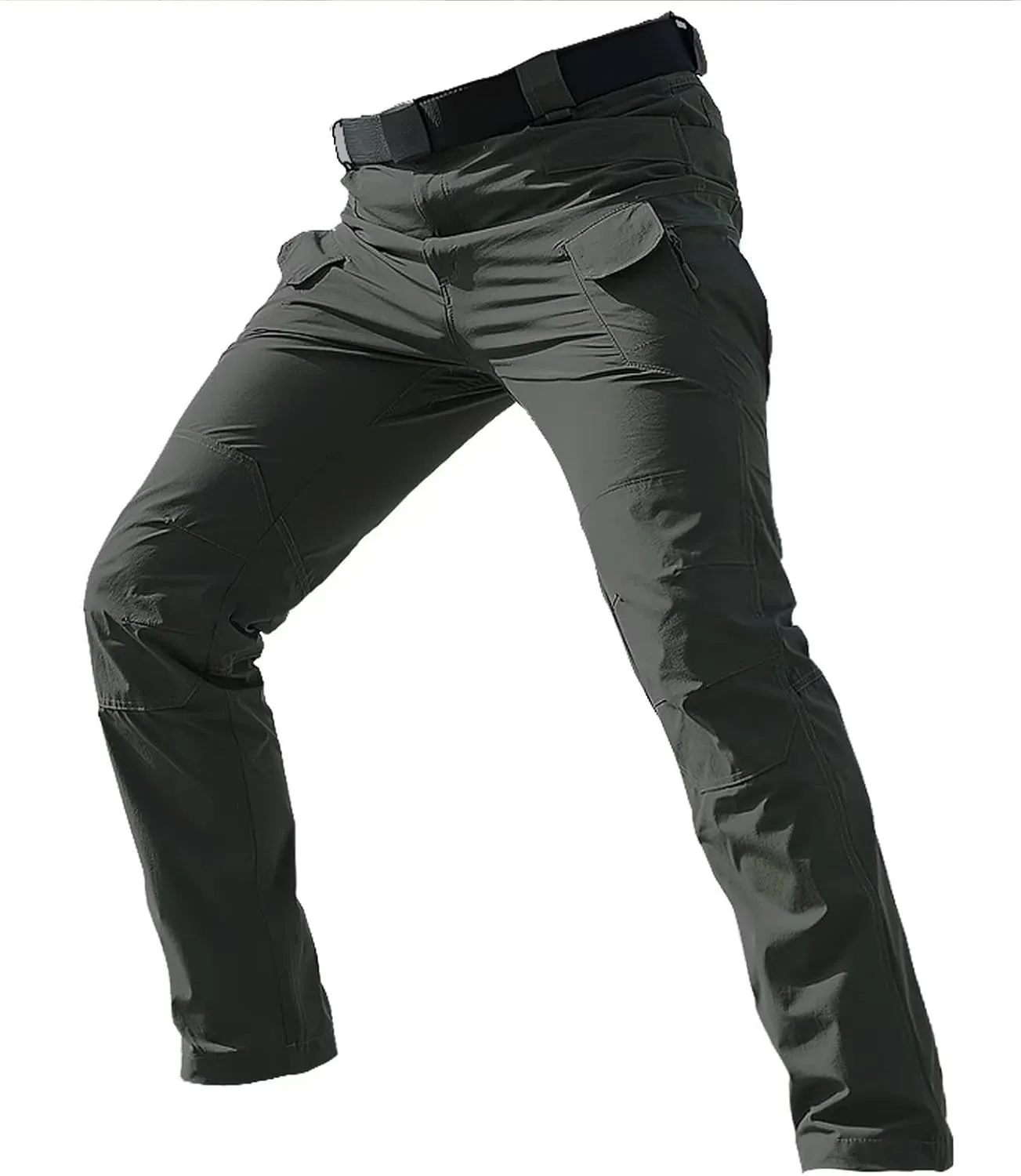 Mens Outdoor Tactical Pant Lightweight Cargo Jogger Waterproof Hiking Work Multi Pockets