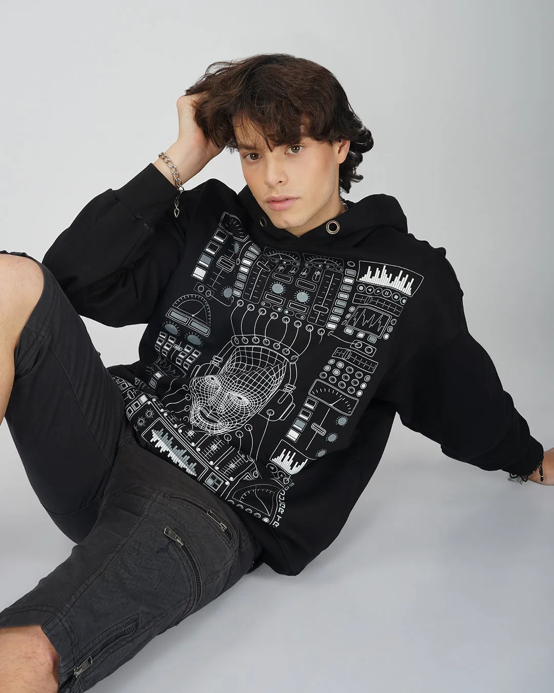 Modular Trance | Oversized Hoodie | UV Light Reactive & Glow In Dark