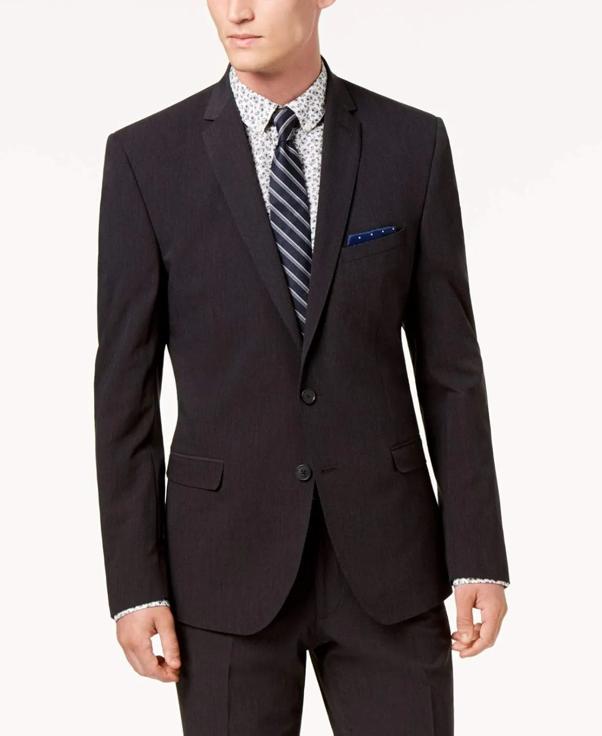 Nick Graham Men's Slim Fit Stretch Finished Bottom Suit