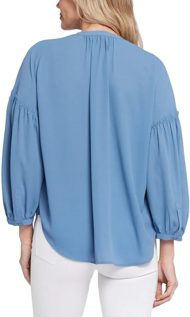 NYDJ Women's Petite Paulina Peasant Blouse